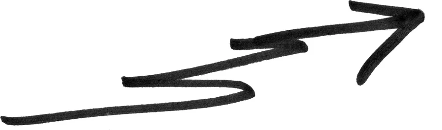 趣味手绘手写涂鸦马克笔字母箭头标记符号图形PNG免抠PS设计素材【351】